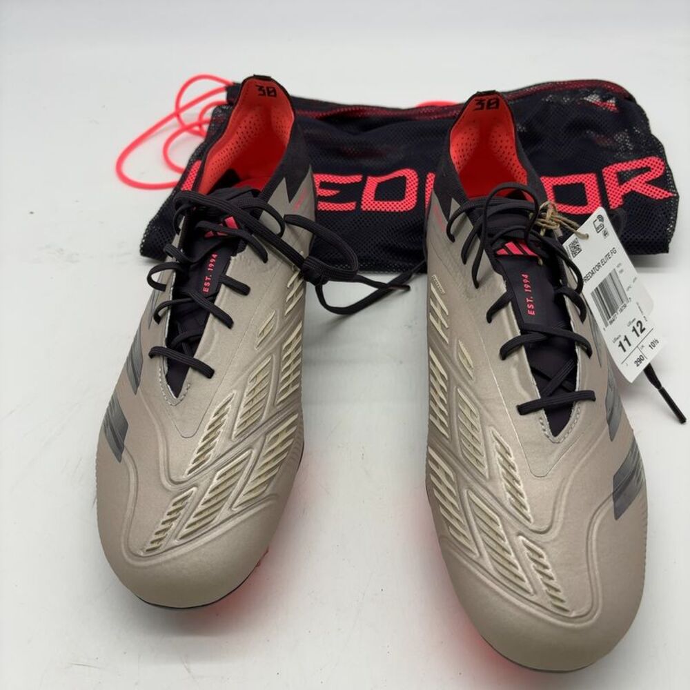 adidas Predator Elite FG Platinum Metallic Soccer Cleats